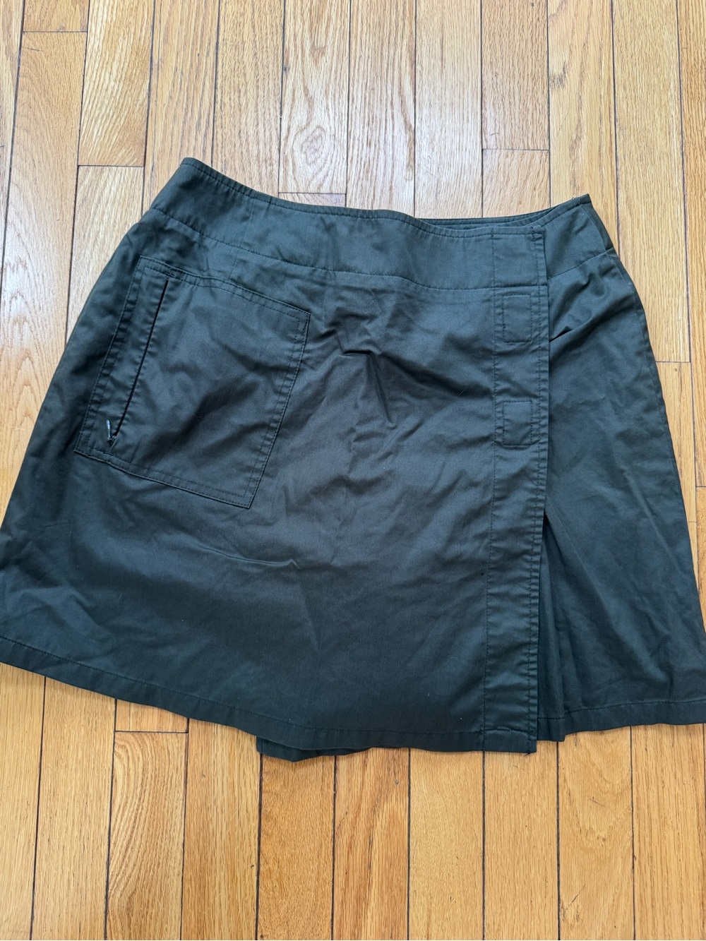 Banana Republic Black Wrap-Front Utility Skort